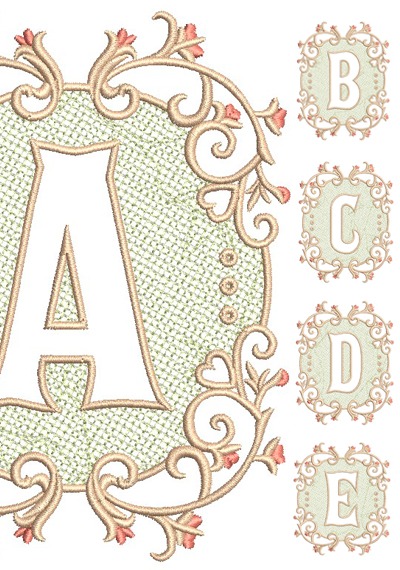 Matriz de matriz Matriz De Bordado Pacote 9 Alfabeto 13cm